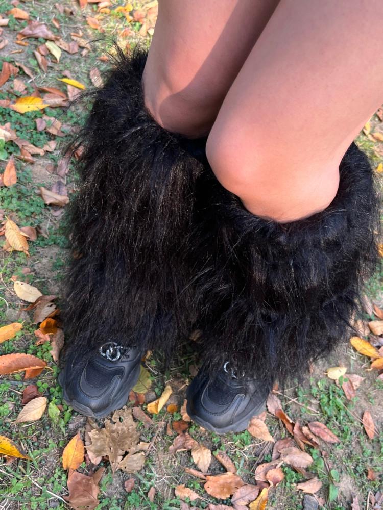 플러피 퍼 레그워머 (2color)