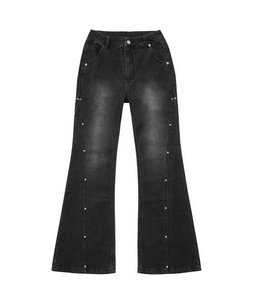 STUD BOOTSCUT DENIM PANTS_BK