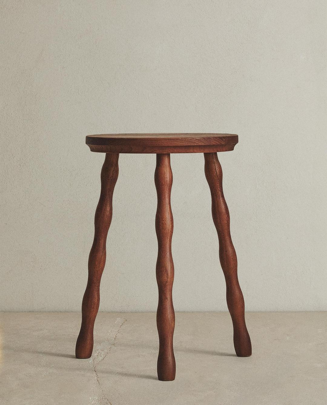 느릅나무 원목 스툴