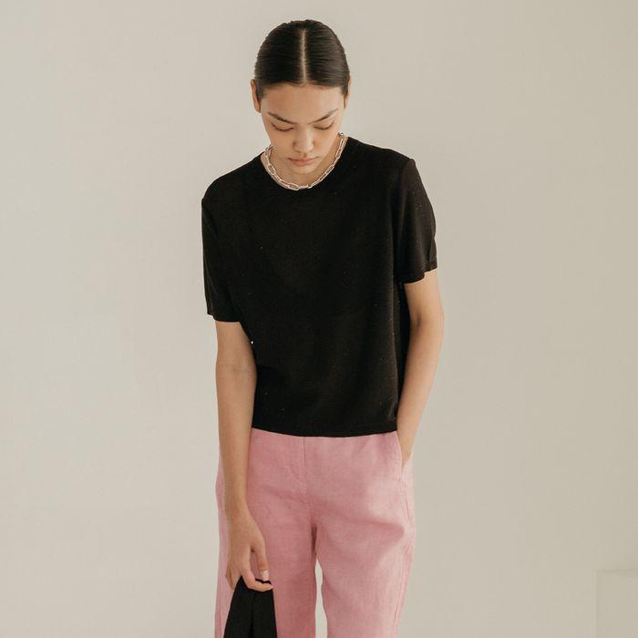 SUMMER SPANGLE TOP - BLACK