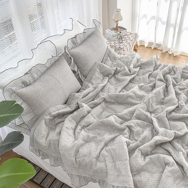 모던 솔리드 60수 아사면 프릴 여름이불 세트-2컬러(SS/Q/K/LK/F)