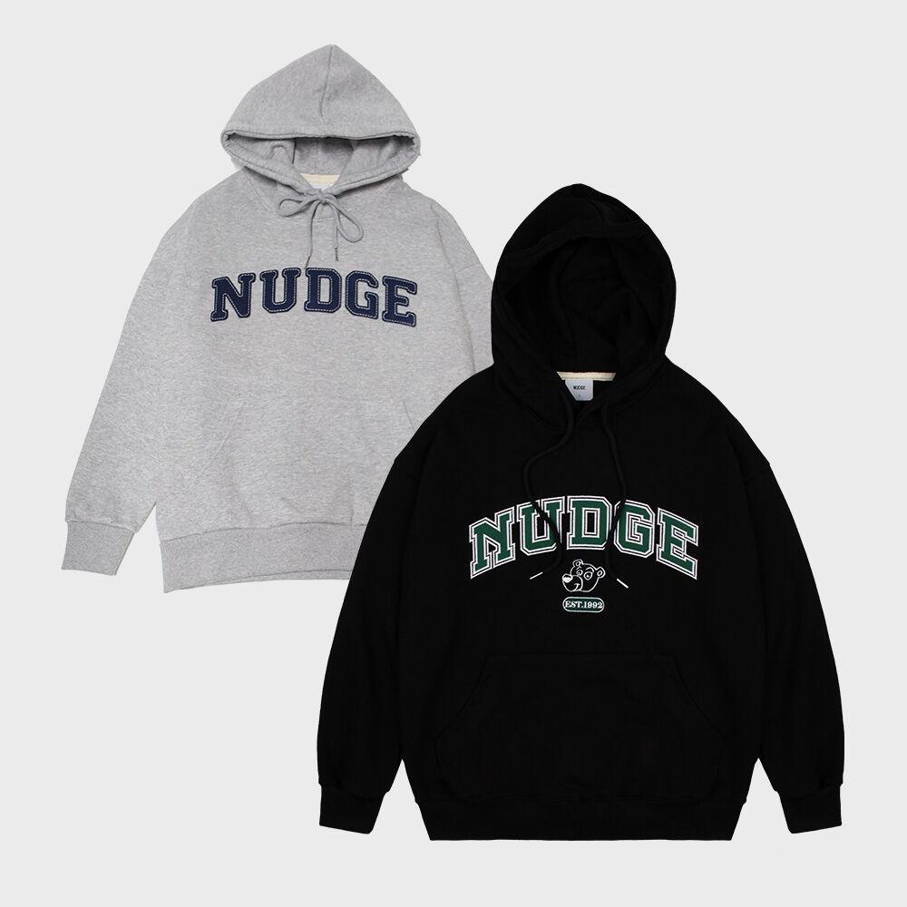 [1+1][단독상품]레트로 베어 로고 후드티+아치 로고 후드티 - 4COLOR