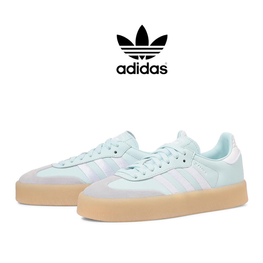 아디다스 삼베 우먼즈 알루미늄 블루 스카이 민트 운동화 ID0435