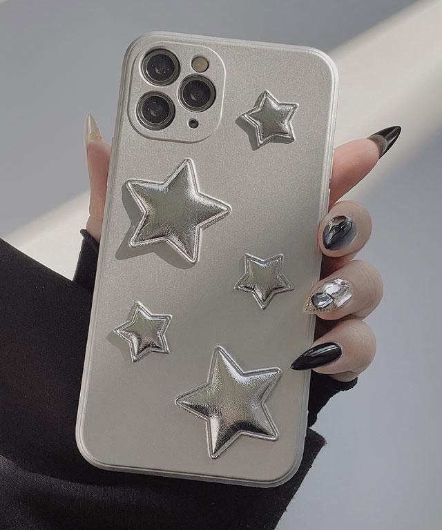 y2k 별 패치 크롬 실버 메탈 아이폰 갤럭시 겔럭시 케이스 폰케이스 폰케 아이폰14 아이폰13 아이폰12 미니 프로 프로맥스 폰케이스 S21 S22 S23 플러스 울트라 맥스