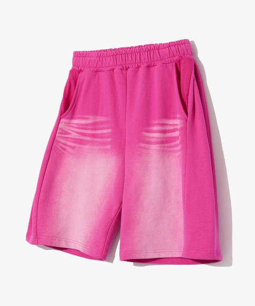 워시드 클래식 셀파 쇼츠 핑크