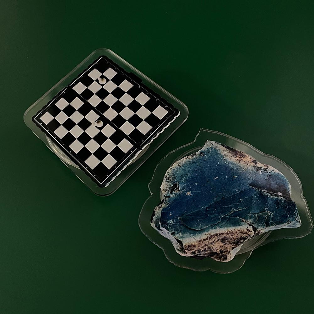 Chessboard & Blue stone grip tok 러브윌셋유프리 그립톡