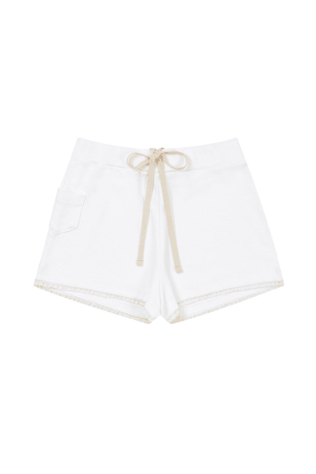 BRADY RIB CASUAL SHORTS [WHITE]