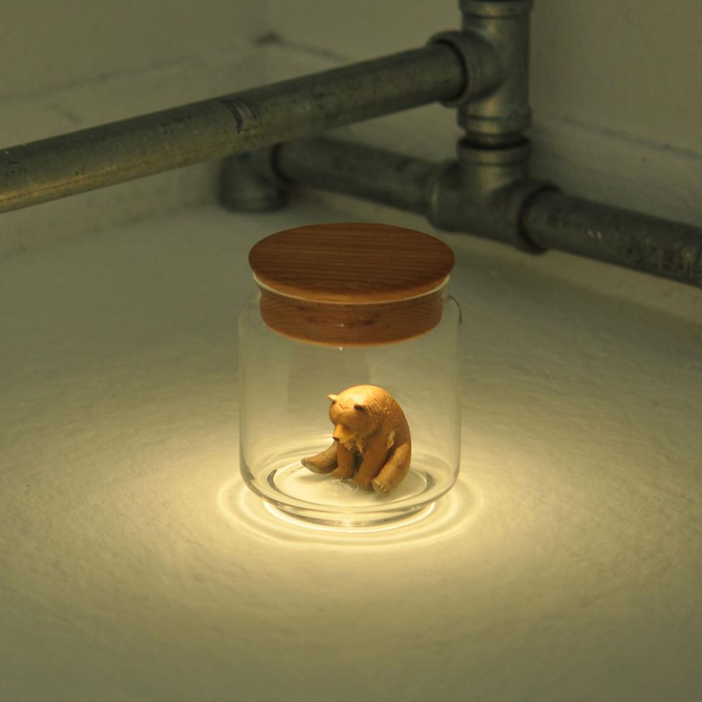 원목 뚜껑 조명 터치센서 충전식 LED 우드 조명 : 참나무