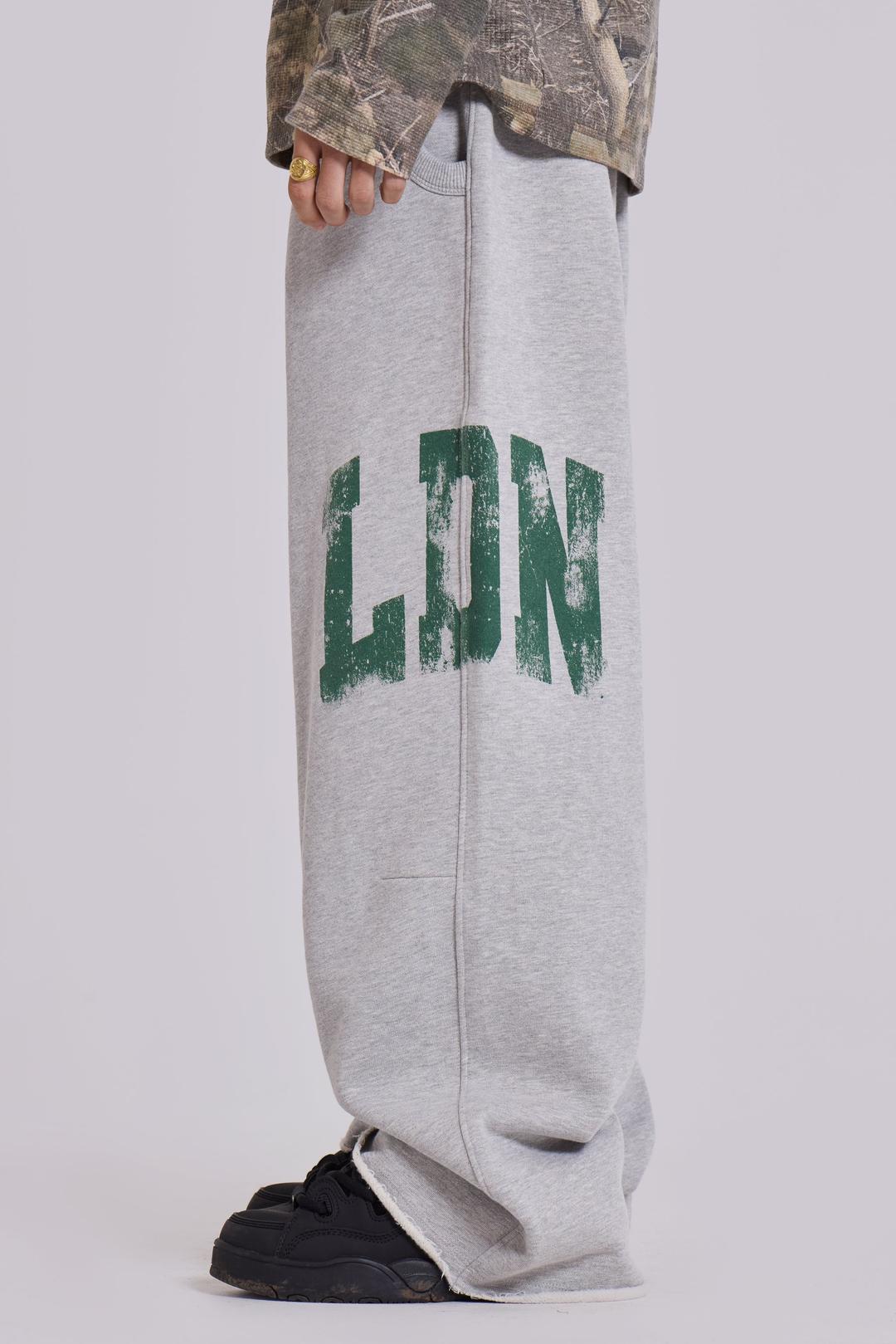 LDN Print Grey Marl Monster Joggers - XXS / Grey/Green Print