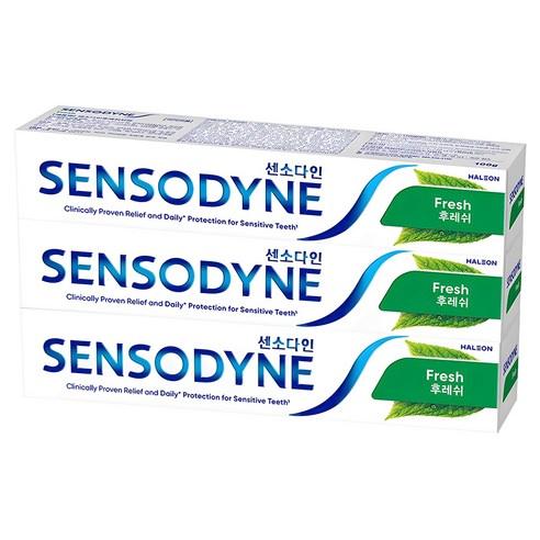 센소다인 후레쉬 치약, 100g, 3개