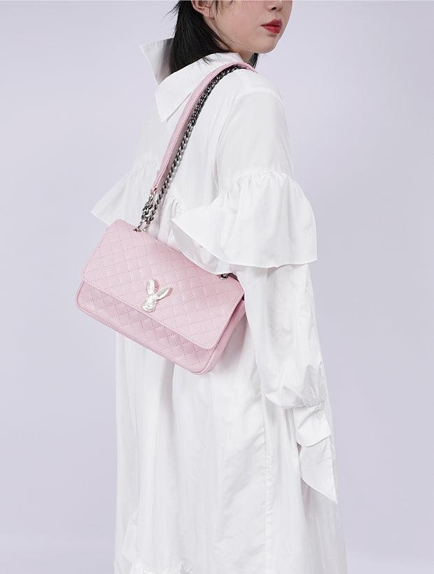 Quilting Square Rabbit 2way Shoulder-Bag - one size / pink(presale)