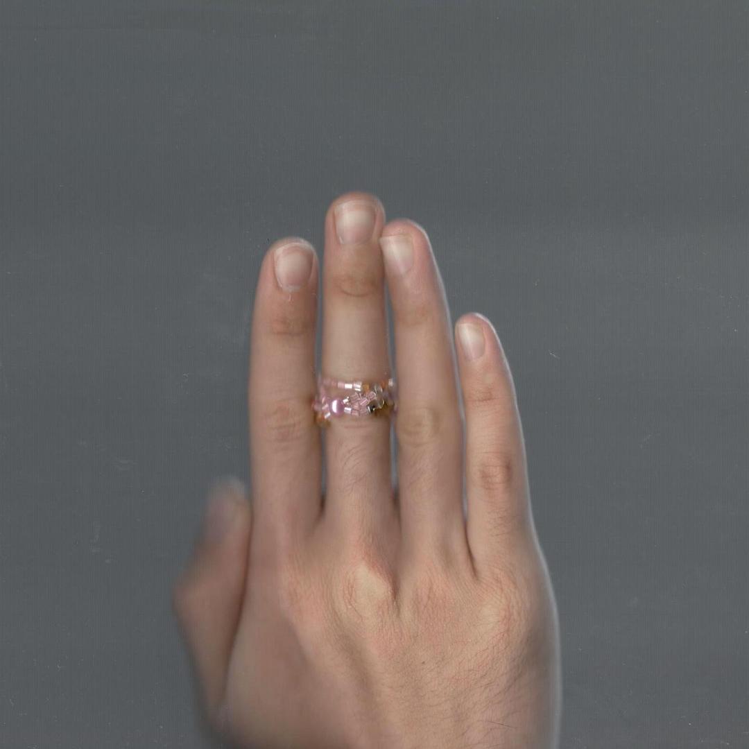 babypink line ring
