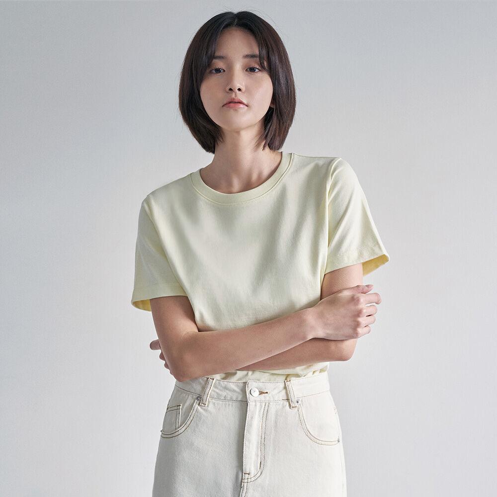 여)20수기본솔리드반팔티셔츠 레몬옐로우 LWTS0251