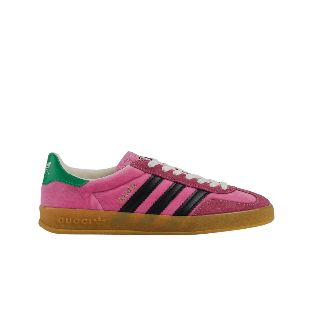 (W) Gucci x Adidas Gazelle Sneakers Pink Velvet