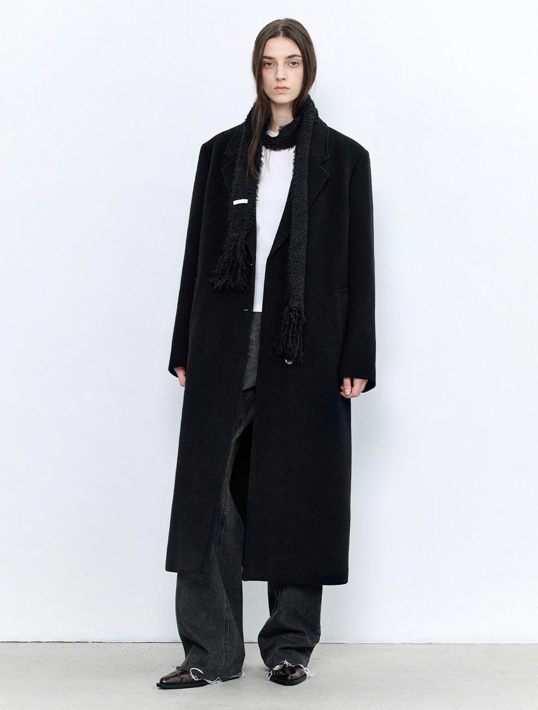 클래식 맥시 코트 BLACK
