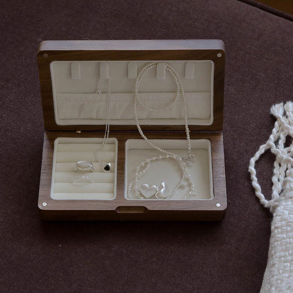 월넛 컴팩트 주얼리 보석함  #Compact wood jewerly box