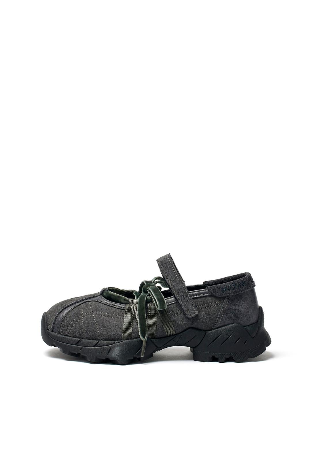 SUEDE BALLET SNEAKERS IN GREY