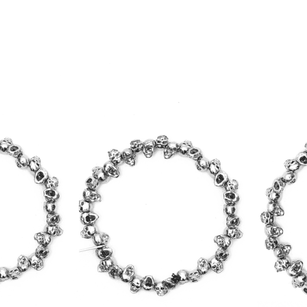 SKULL WREATH BRACELET IN SILVER