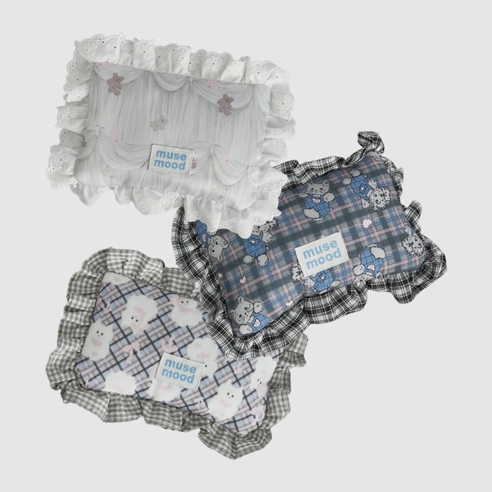 [1/14예약배송] grey curtain cushion pouch (파우치)