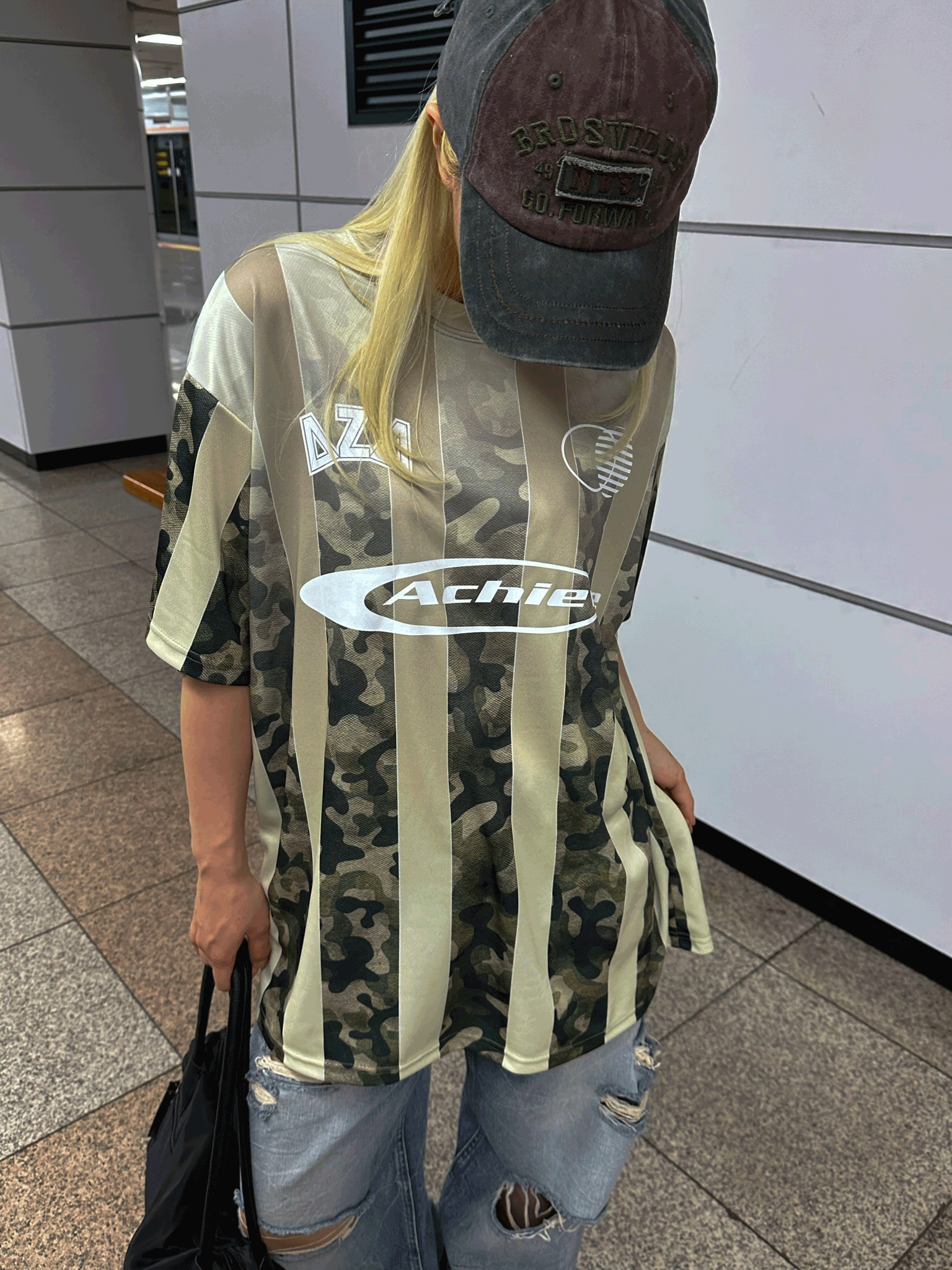 [UNISEX] 블록코어 카모 져지 유니폼 티