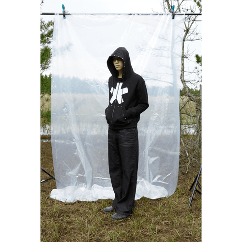 Star Patched Hoodie Zip-up(BLACK)