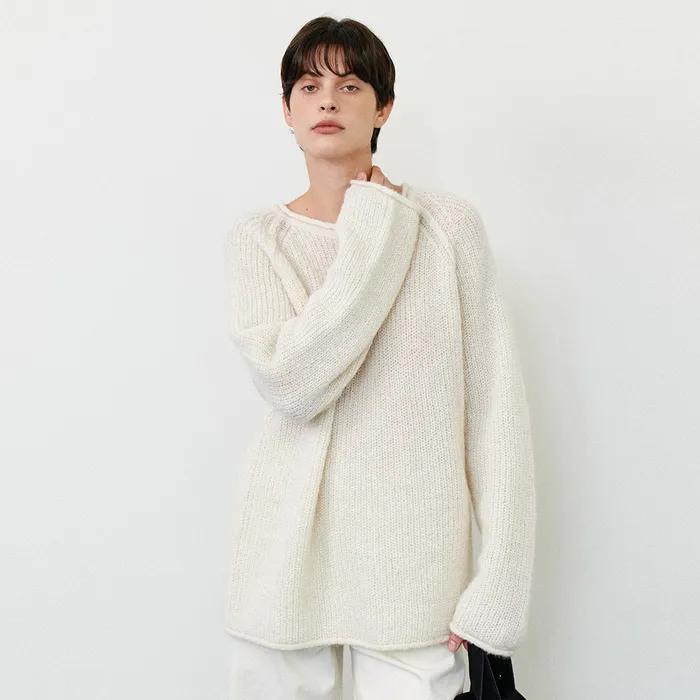 ALPACA LOW RAGLAN KNIT - IVORY