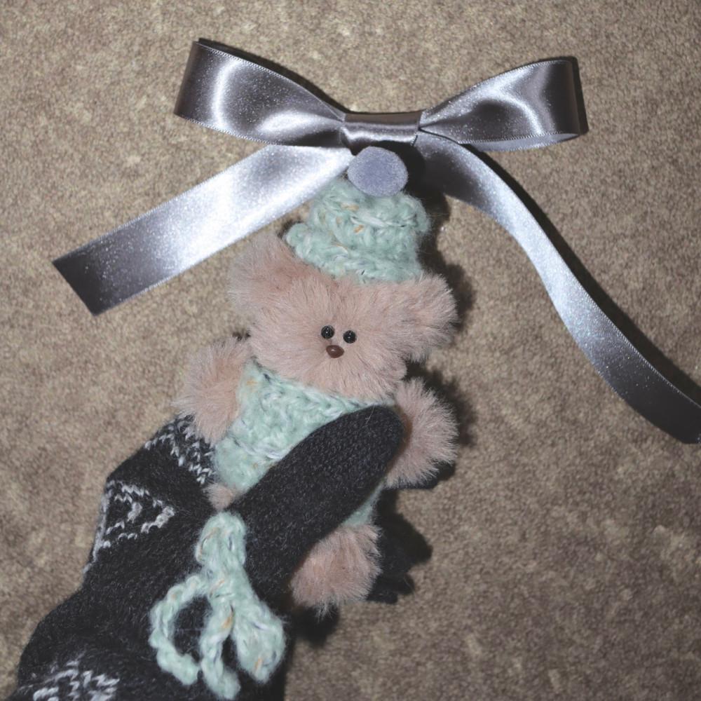 민수 베이지 키링 모루인형