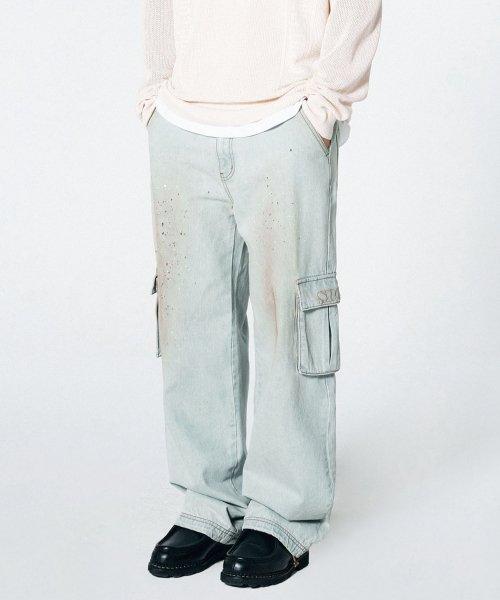 Acid Cargo Jogger Pants Dirty Wash