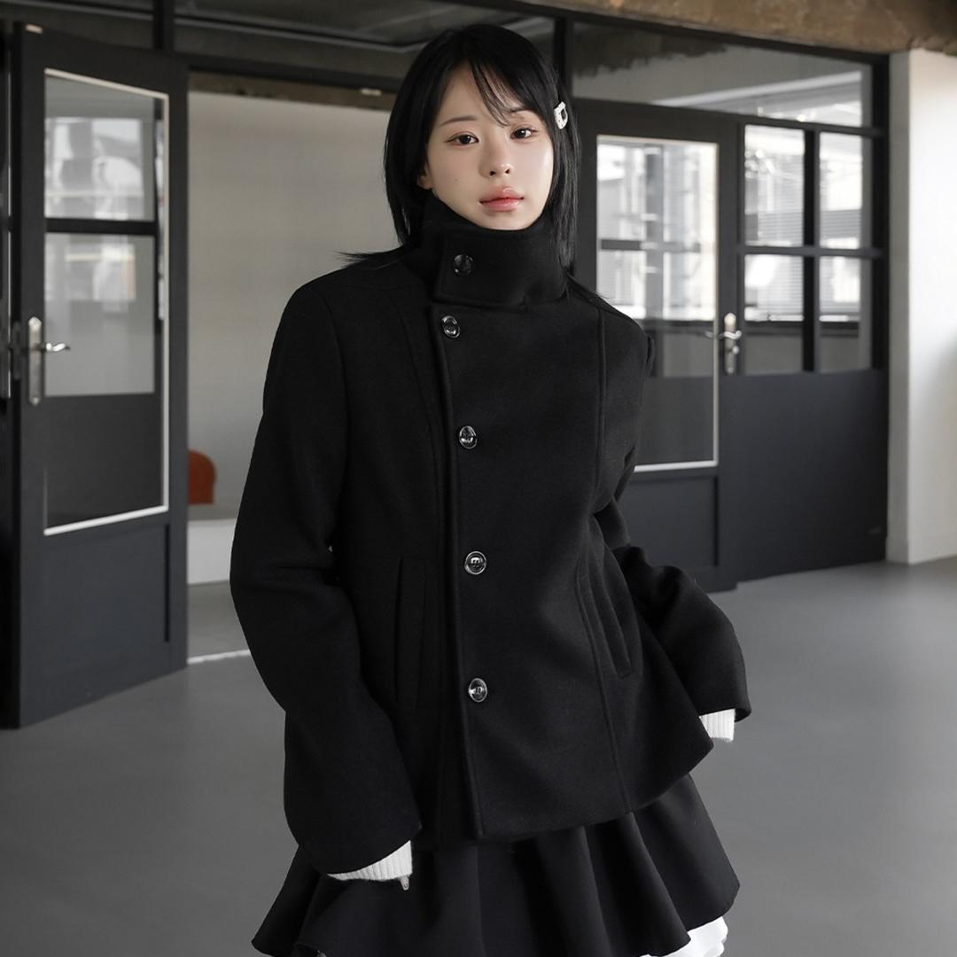 카이포 하이넥 모직 자켓