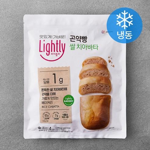 라이틀리 곤약빵 쌀 치아바타 4개입 (냉동), 240g, 1개 - 일반양산빵 | 쿠팡