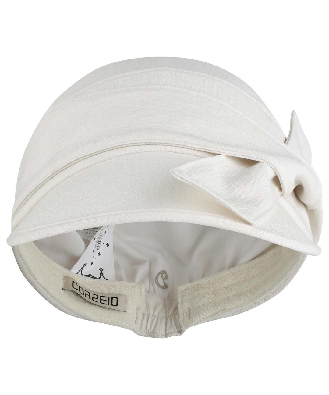 RIBBON TIE CAP IVORY