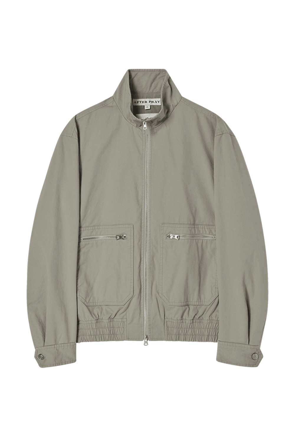 벨라 집업 워시드 블루종 베이지