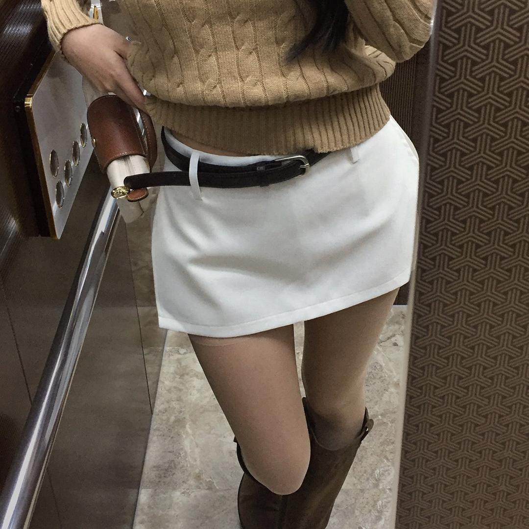 크림치즈마켓 [높은 만족도!_리뷰 극찬핏~주문폭주🏆/바지안감] 누가봐도 인생핏 스커트 - sk