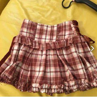 赤チェックのスカパン