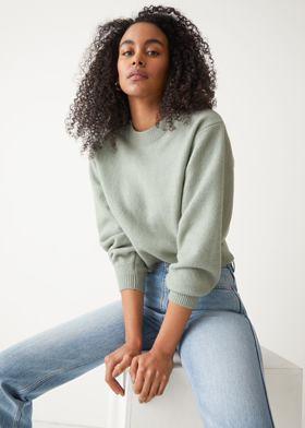 크롭 릴렉스드 스웨터