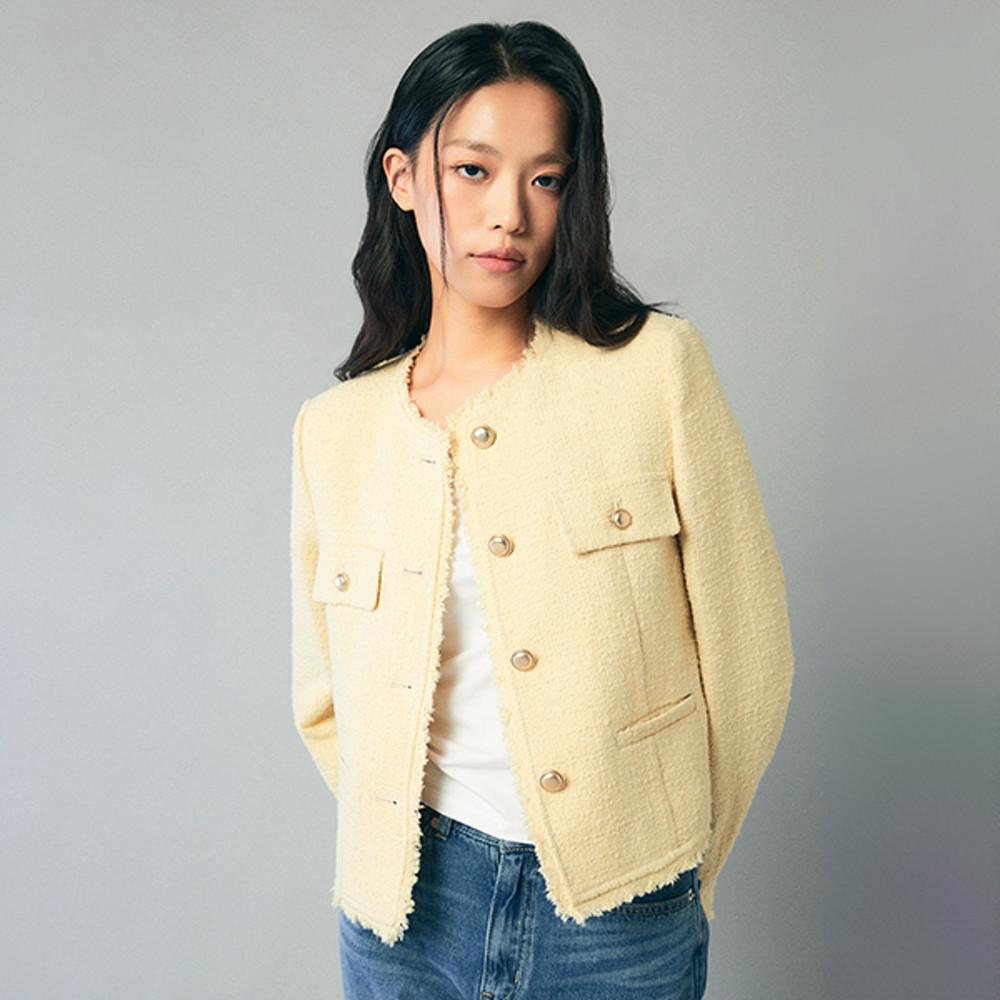 [누적4만장] 라운드넥 트위드자켓_MIWJKET1PG