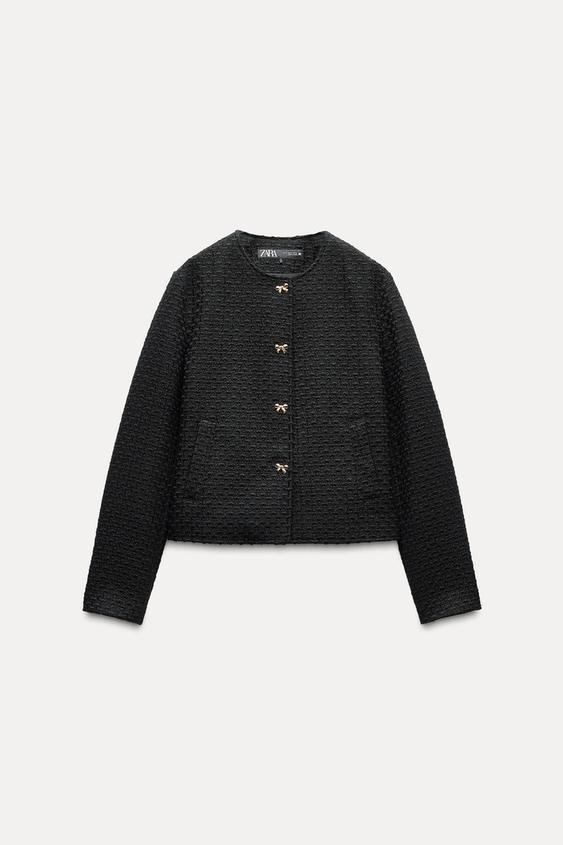 리본 버튼 스트럭처 재킷