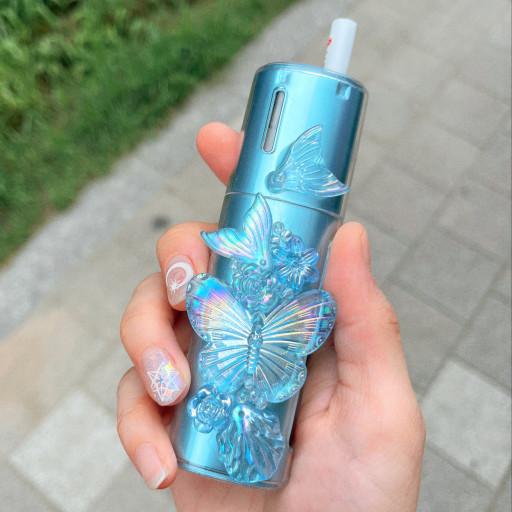 🦋 blue 나비 물결 릴 하이브리드 케이스