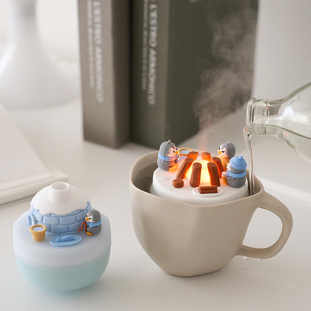 블루필 물에 띄워 사용하는 둥둥 펭귄 플로틀 휴대용 미니 가습기