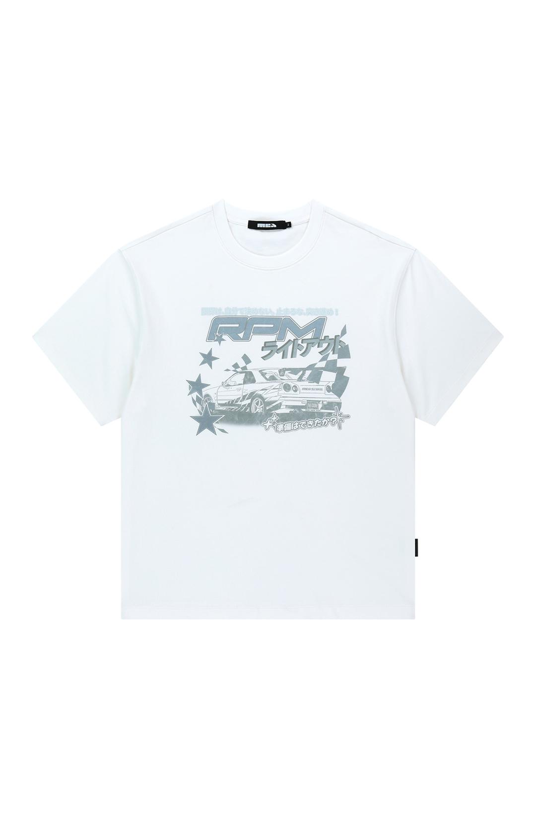 OVERSIZED RACING CAR TOP [WHITE]