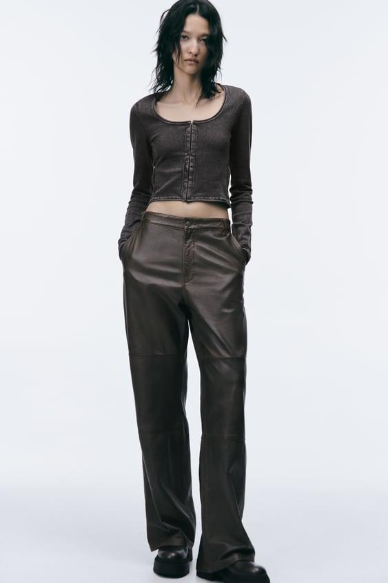 니트 탑 ACID WASH