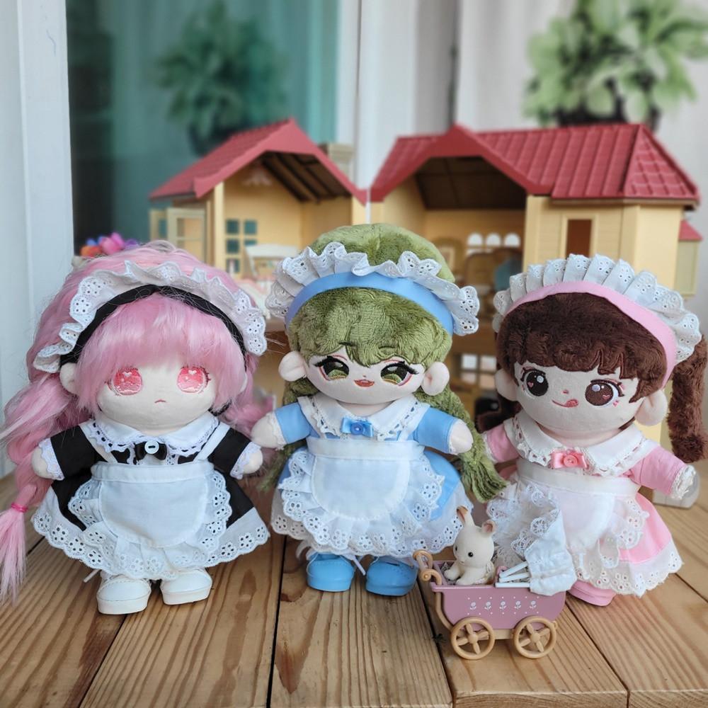 지오몽 15cm 20cm 인형옷 에어프런 리본 메이드 드레스 무속성 솜뭉치 의상 아이돌 인형 옷