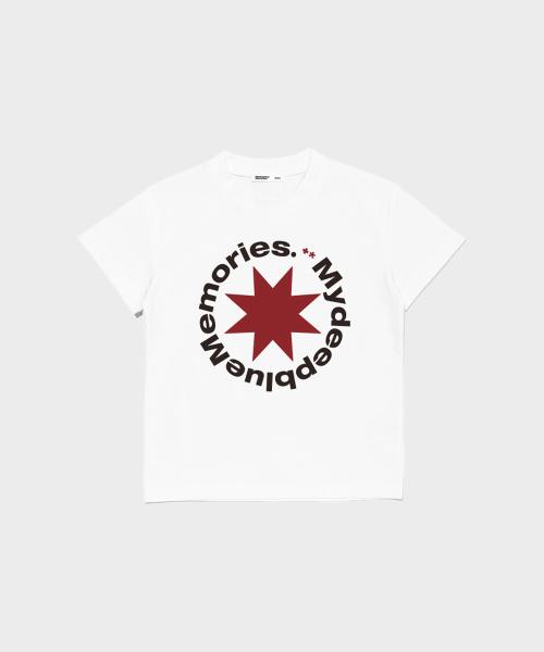 (W)MM CROP ROUND LOGO TEE (WHITE)