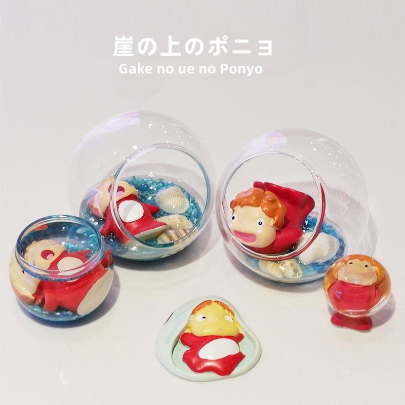 애니메이션 가케 노 포뇨 피규어, 귀여운 금붕어 공주 포뇨 홈 데스크탑 장식, 마이크로 풍경, 크리에이티브 토지 장식