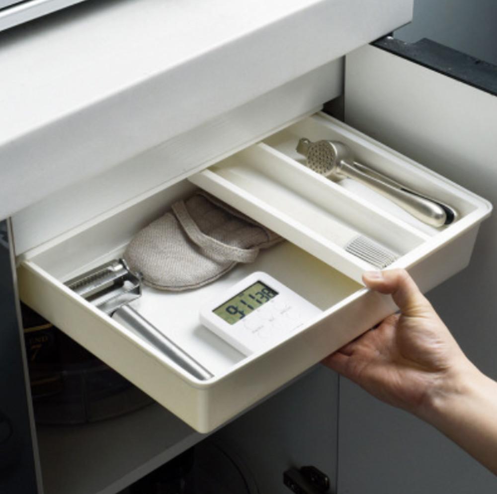 미니 슬라이딩 히든 서랍 부착식 데스크 틈새 붙이는 수납함 책상밑 정리함 접착식 머리핀 보관함