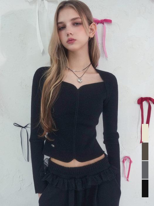 Heart-Neck Knit_4Colors