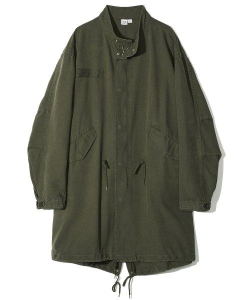 VTG 워시드 M-65 피시테일 코트 카키