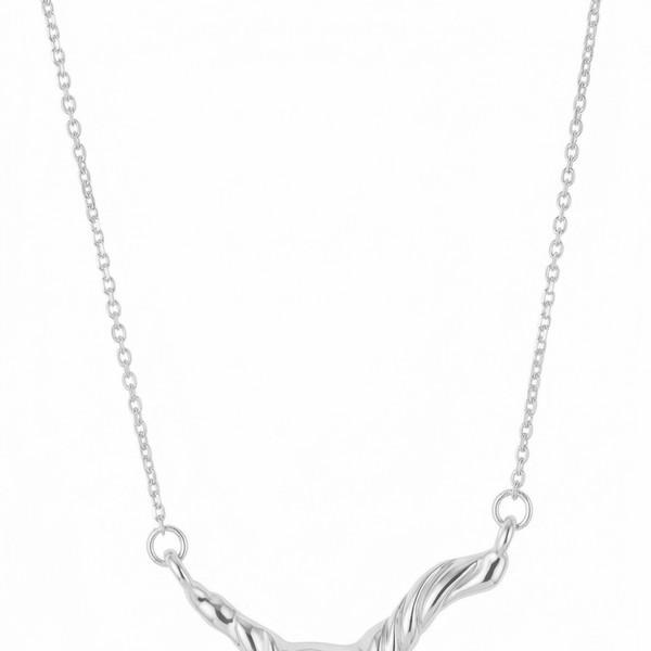 TWIST PENDANT NECKLACE SILVER