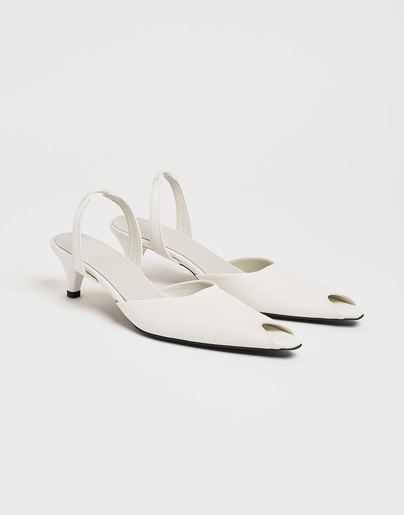 BARI open-toe pumps_bare white