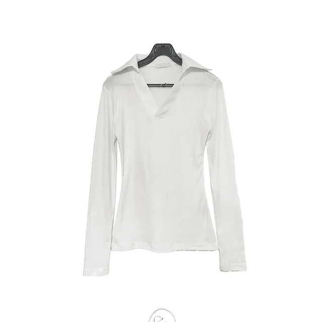 bay slim long collar T / 베이 슬림 롱 카라티